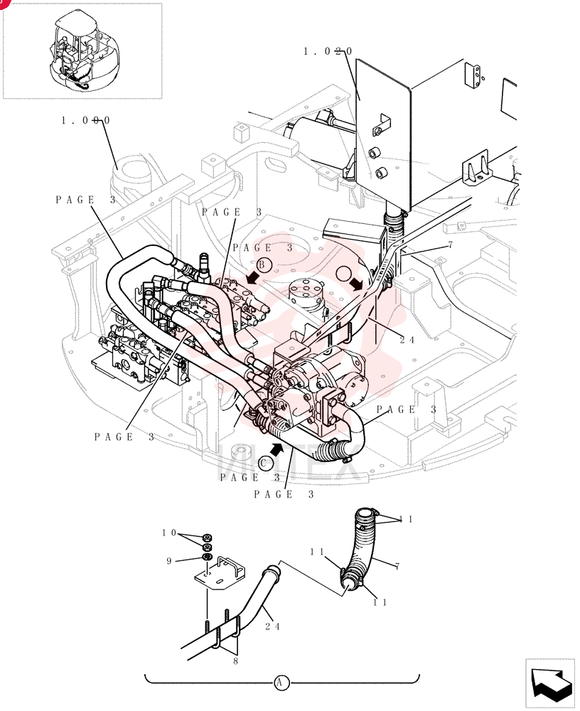HOSE ASSY. PH30H01023P1 (1)