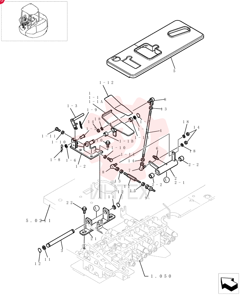 PEDAL PM55M00007F1