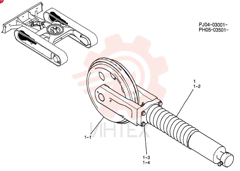 IDLER ASSY, CRAWLER PY52D00009F1