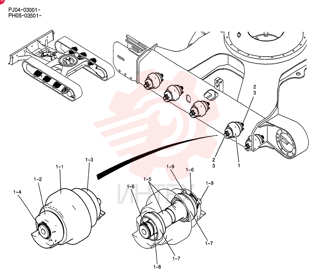 ROLLER ASSY, TRACK PY64D00007F1