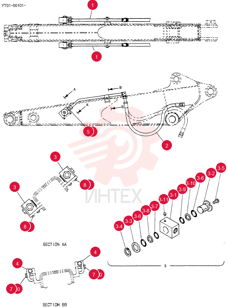 HYD LINES, ARM 1.65M