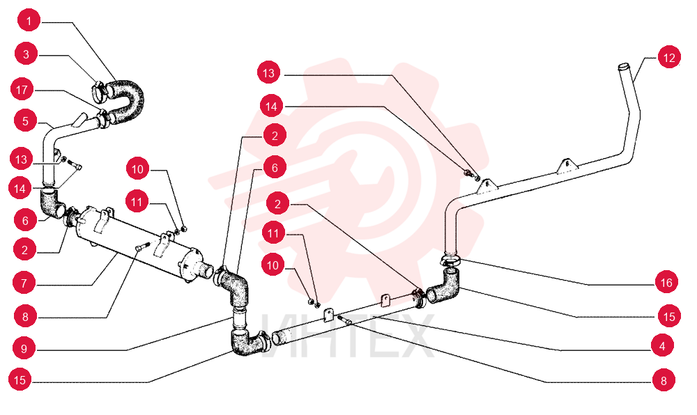 HOSE,51.00 mm ID, 57.00 mm ID, SAE J20R4 D1