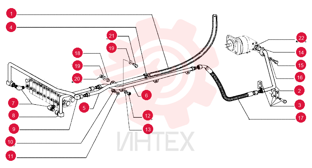 HYDRAULIC HOSE,38.10 mm ID x 2500.00 mm, SAE 100R4