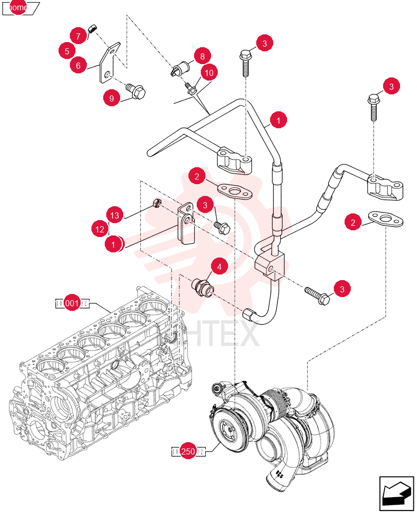 Схема (F3DFA613B*E003) - ENGINE 504384985 - 84250911 W/BRAKE