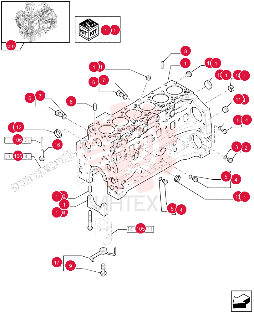 CYLINDER BLOCK,6 Cylinders