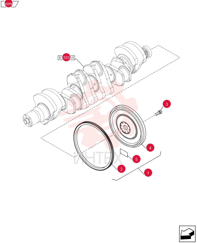 ENGINE FLYWHEEL 2853375