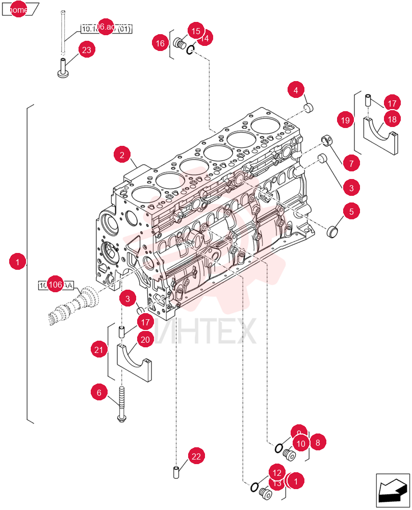 CYLINDER BLOCK,6 Cylinders