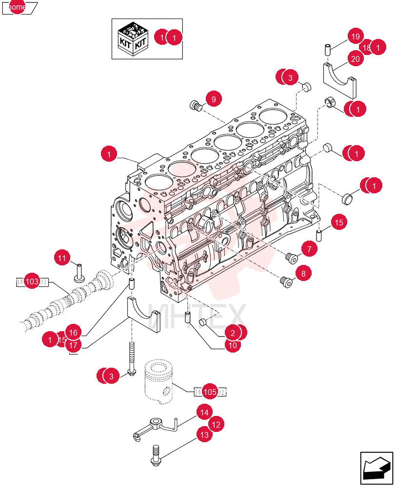 CYLINDER BLOCK,6 Cylinders