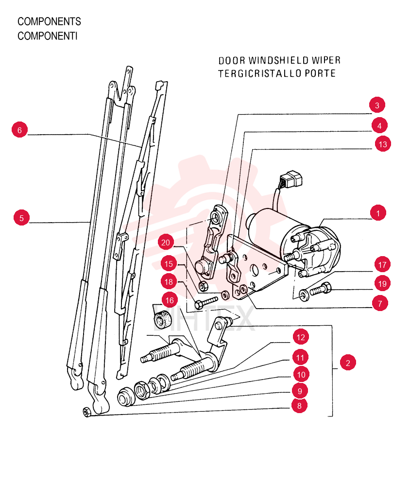 WIPER MOTOR 70742331