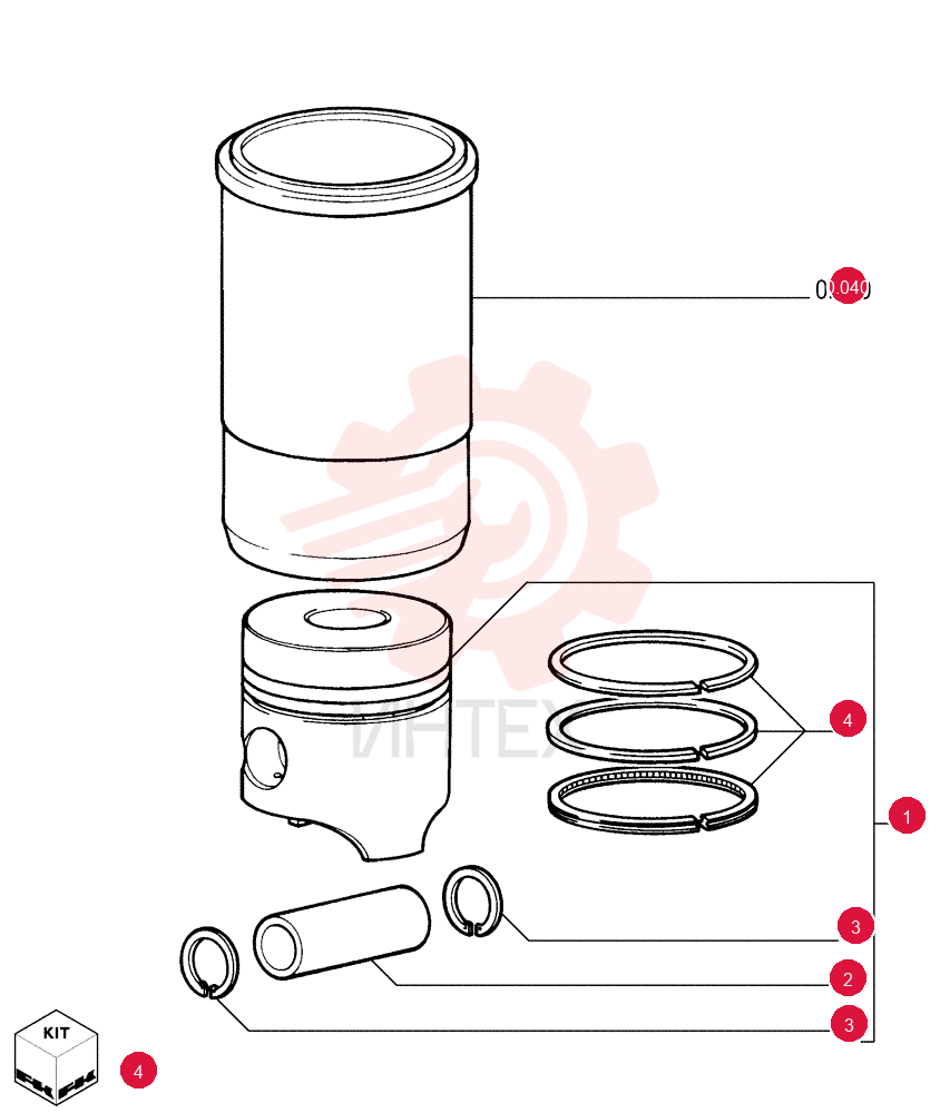PISTON ASSY 61318794