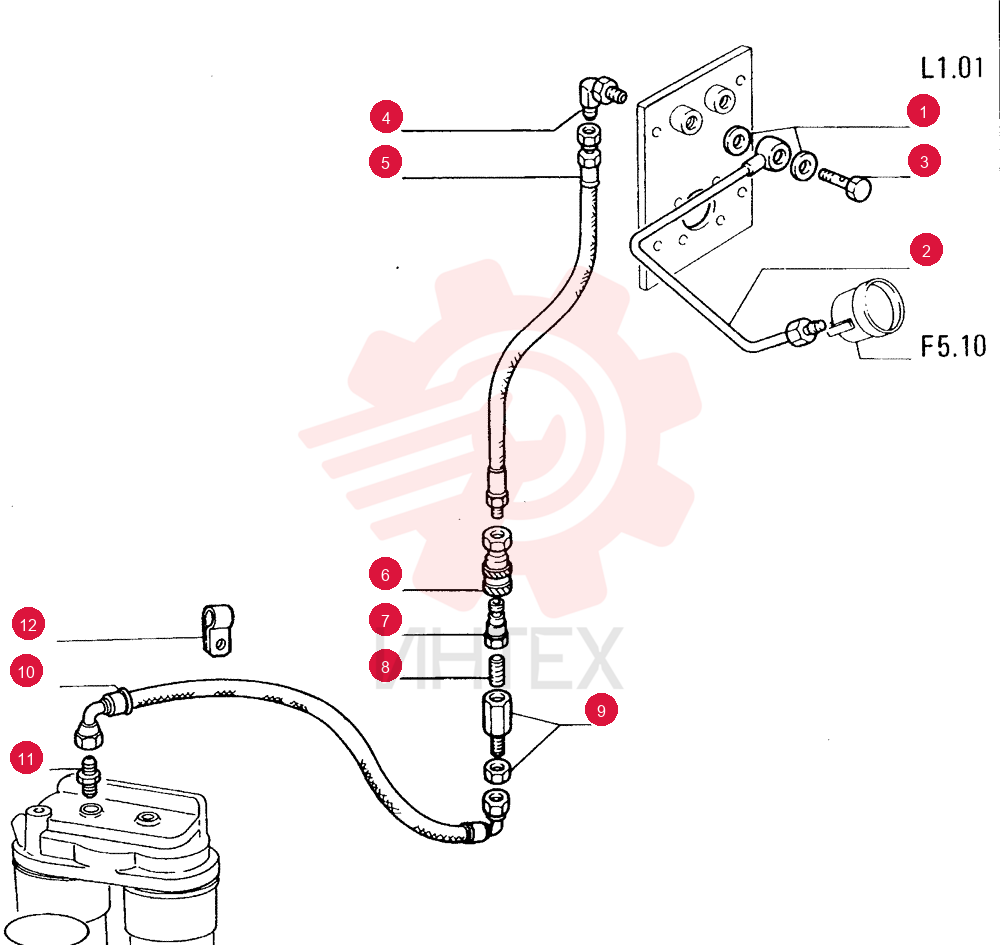 SEALING WASHER,M8 x 12 x 1 Thk