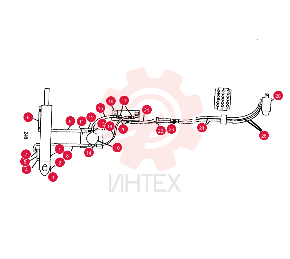 CYLINDER,Double Acting, 50.8mm Rod, 939.8mm Stroke