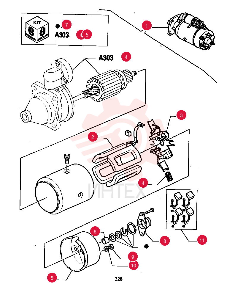 STARTER MOTOR,12V, 3.1kW 82005342 (3)