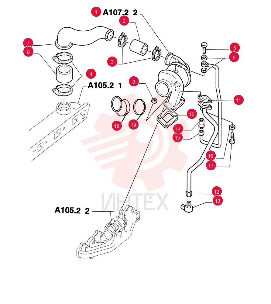 TURBOCHARGER F0NN6K682BA (2)