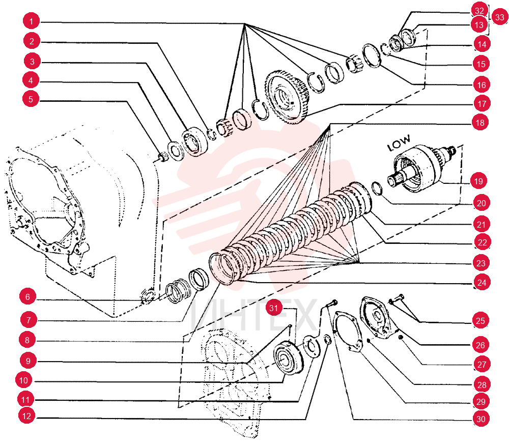 ROLLER BEARING,1.969" ID x 3.348" OD x 1.9488"