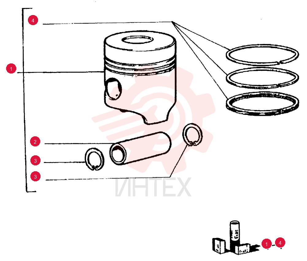 PISTON ASSY 1930742