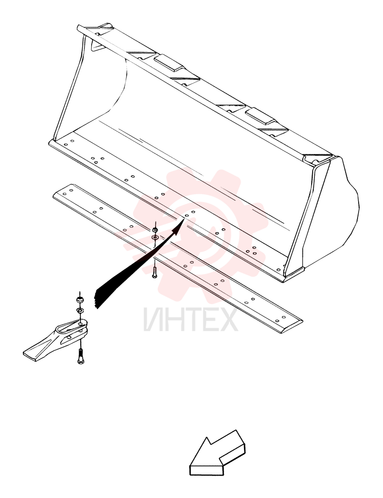 Bucket Assy. Includes: Ref. 2 thru 7