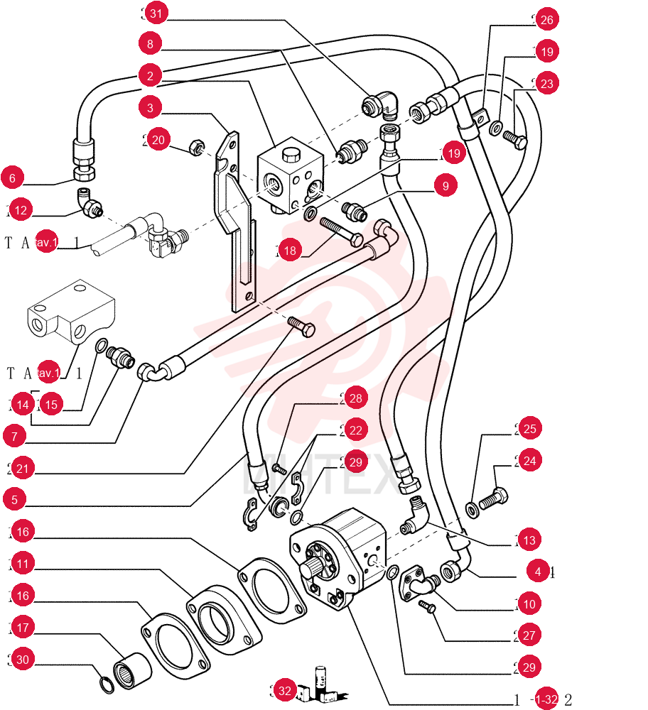HYDRAULIC PUMP 76036550