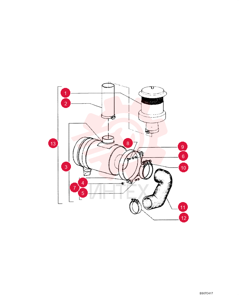 AIR PRE-CLEANER ASSY 75261231