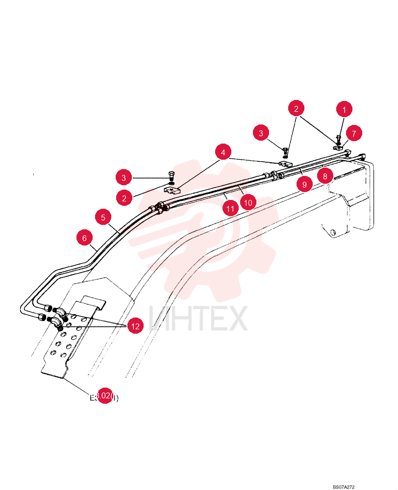 SCREW,Hex, M8 x 1.25 x 55mm, Cl 10.9