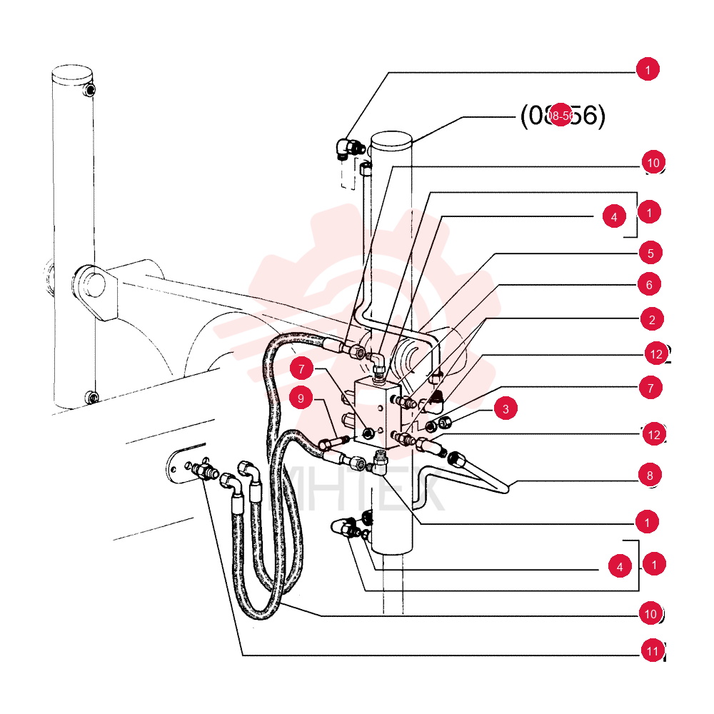 90 ELBOW,3/4" - 16 JIC x 3/4" - 16 218-5106 (2)