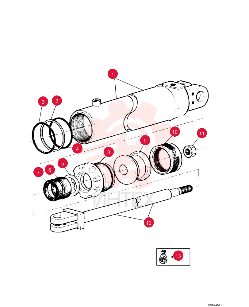 CYLINDER,80mm Bore Dia