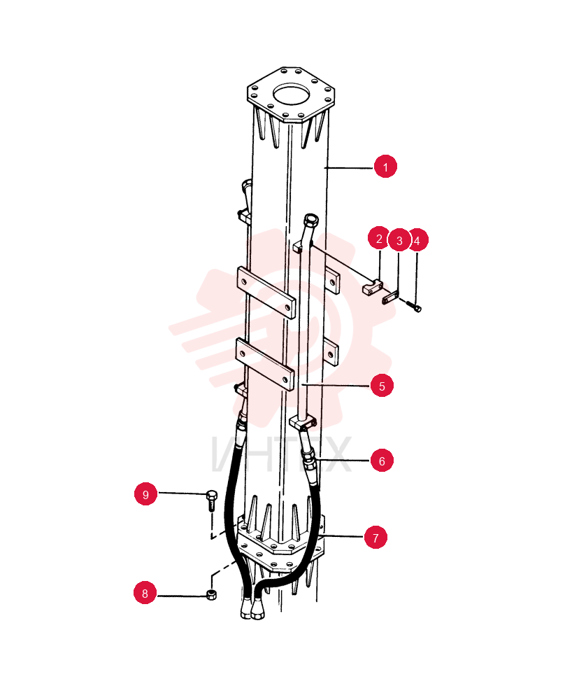 Extension Assy., J1, 2, 3, 4, 5, Sold by Whole-Goods only, Start Year: 01-JAN-74