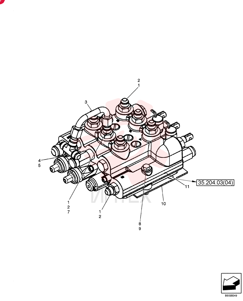 HYD CONNECTOR,7/8" - 14 ORB x 3/4" - 16 JIC