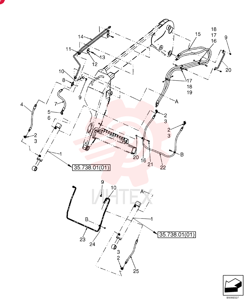 HYDRAULIC CYLINDER 86631753 (2)