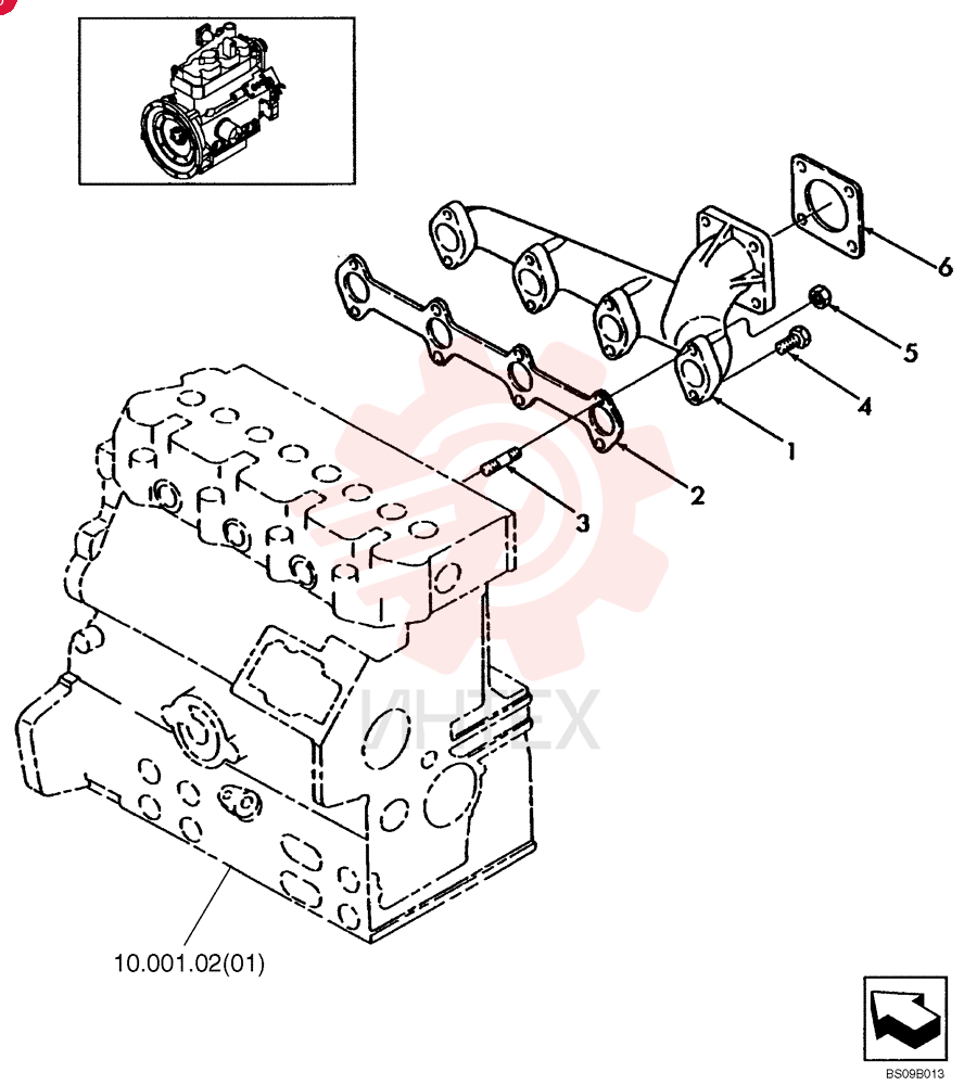 EXHAUST MANIFOLD SBA135617370