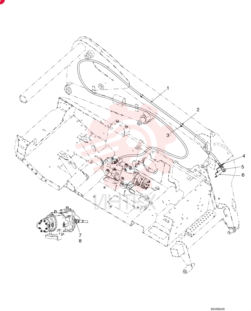 HOSE,9.53mm ID x 5537.2mm L, SAE 100R1