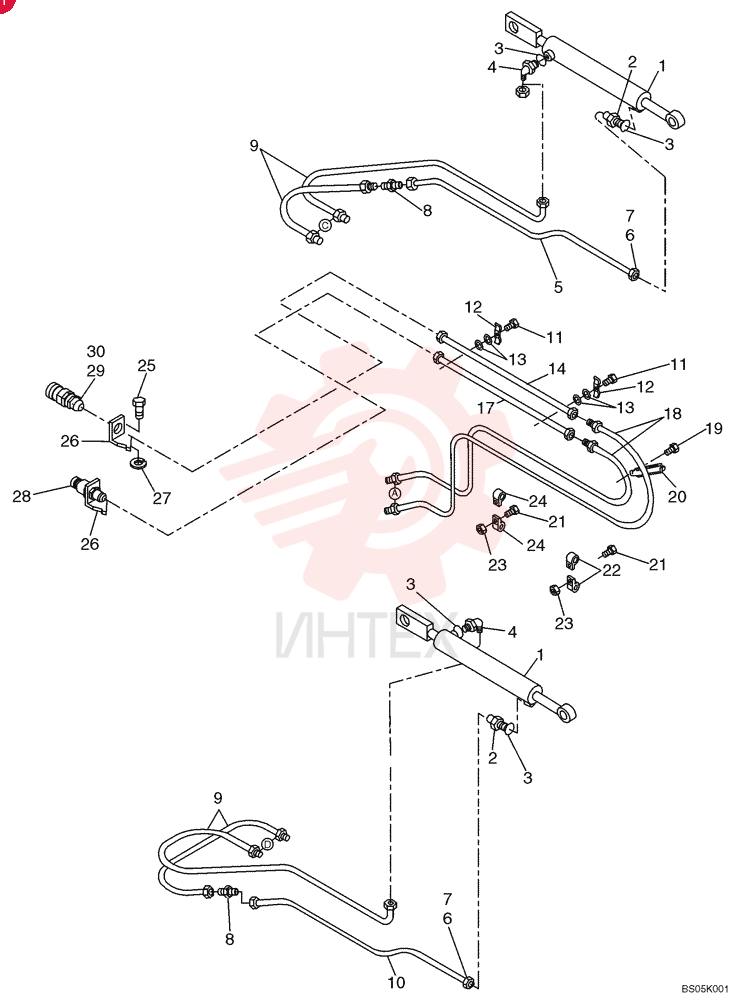 HYDRAULIC CYLINDER,34.92mm Rod, 470.15mm Stroke 87038977 (2)