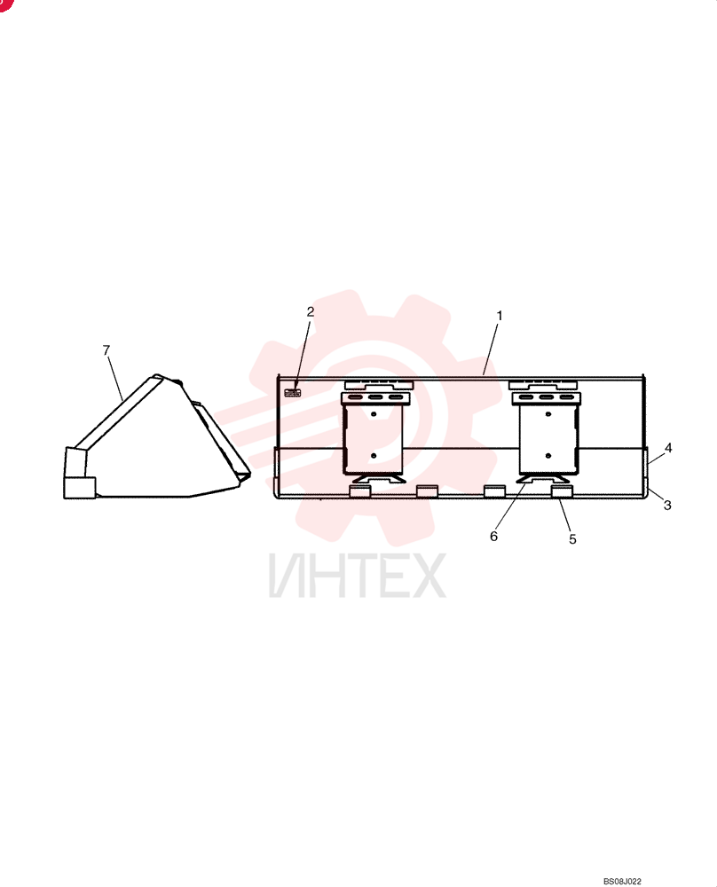BUCKET, Manure/Slurry; 1524 mm, 60 in.; Incl. 2 - 7, Order from Whole Goods
