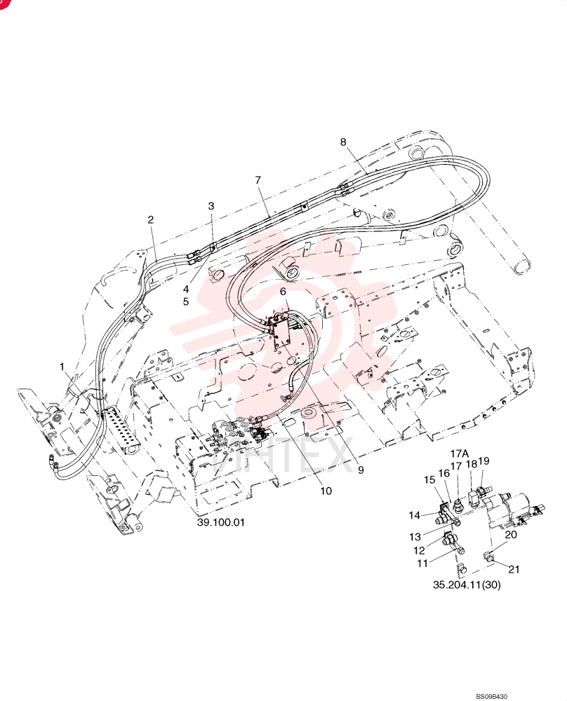 CLAMP,19mm, Coat, 8.7mm Bolt Hole, P Type 578070 (1)