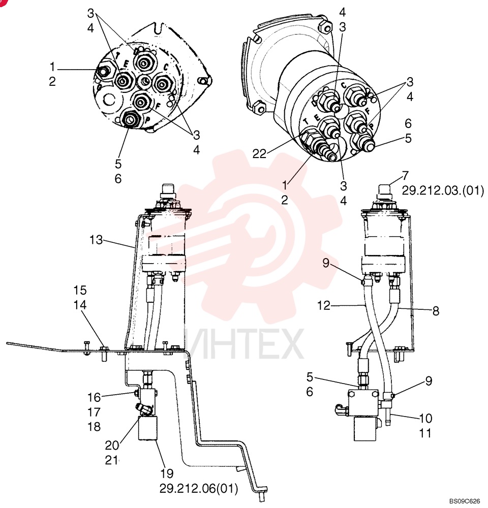 HYD CONNECTOR,3/8" Barb x 9/16"-18 x 2 3/16" L