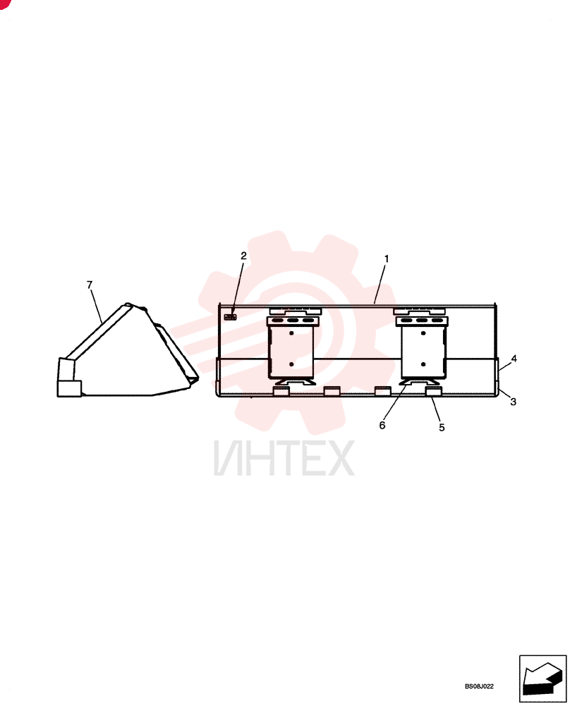 BUCKET, Manure/Slurry; 1829 mm, 72 in.; Incl. 2 - 7, Order from Whole Goods