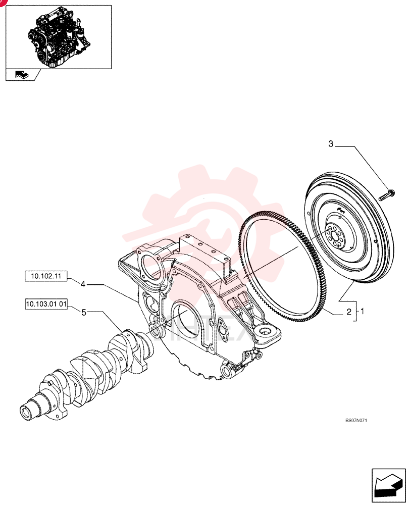 ENGINE FLYWHEEL 504178292