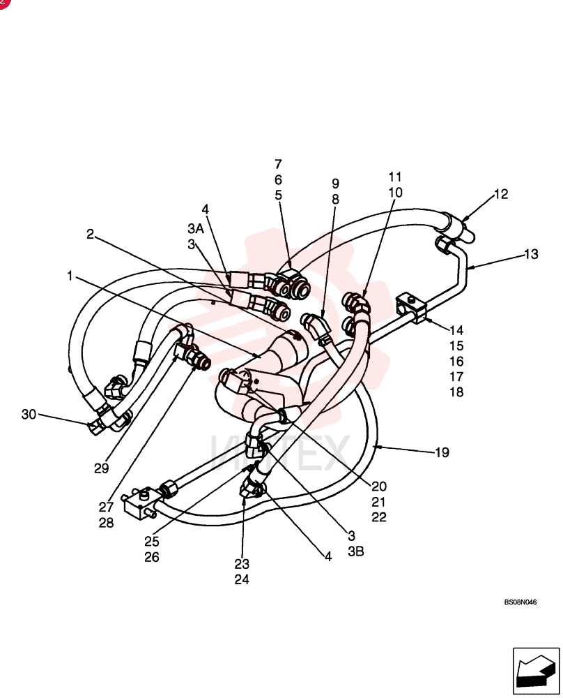 HOSE,44.00 mm ID, 60.30 mm ID, SAE J30R7