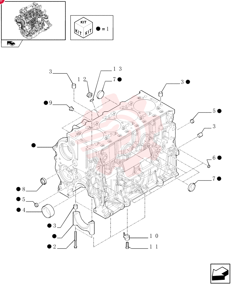CYLINDER BLOCK,4 Cylinders