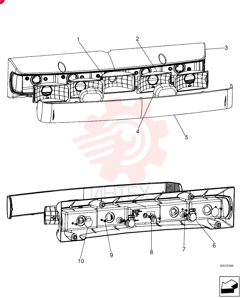 LIGHT,Halogen, 12V, 50W, Clear/Red