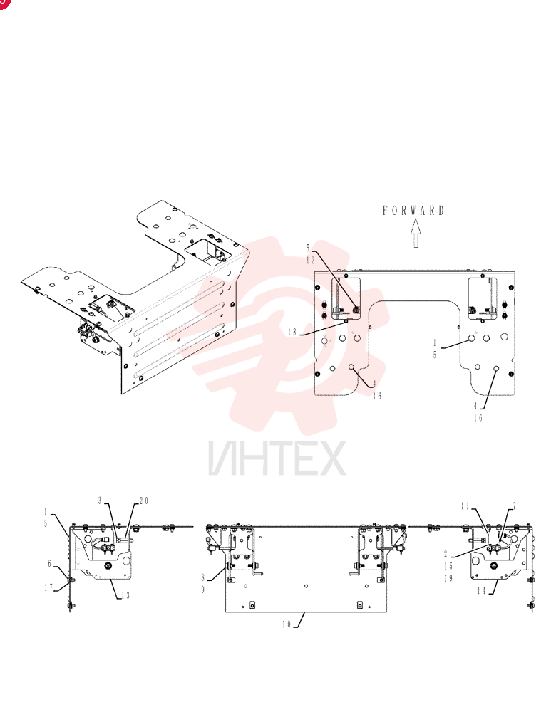CARRIAGE BOLT,M10 x 34.8mm, Cl 8.8