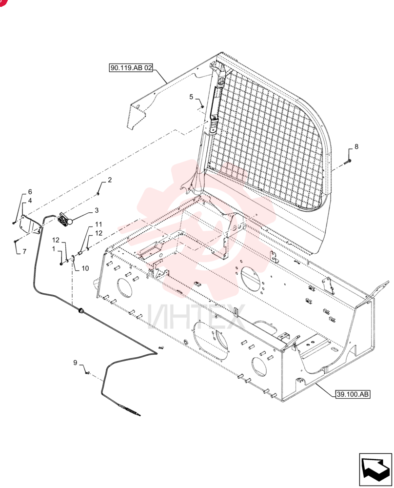 NUT,3/8"-16, GB 9637692 (3)