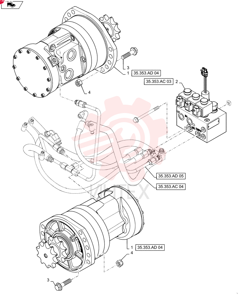 HYDRAULIC MOTOR,325CC 84565750 (3)
