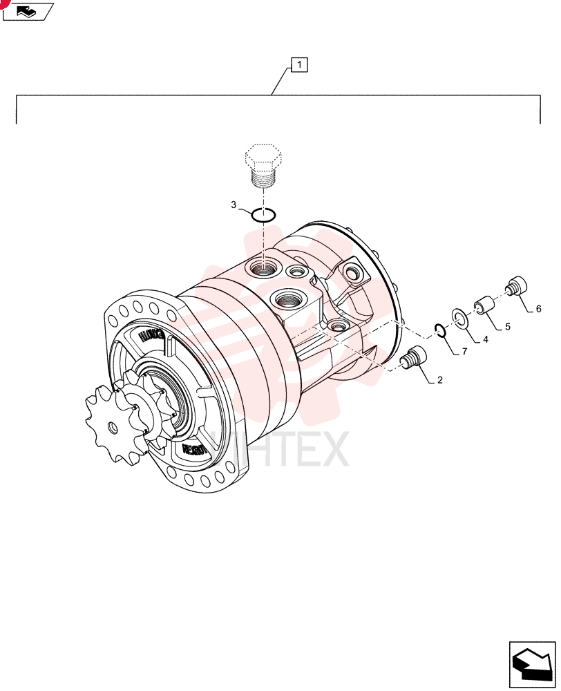 HYDRAULIC MOTOR,325CC 84565750 (1)