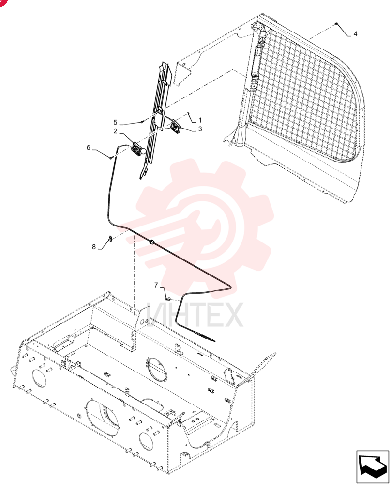 FLANGE NUT,Hex, M6 x 1, Cl 8 9804276 (1)