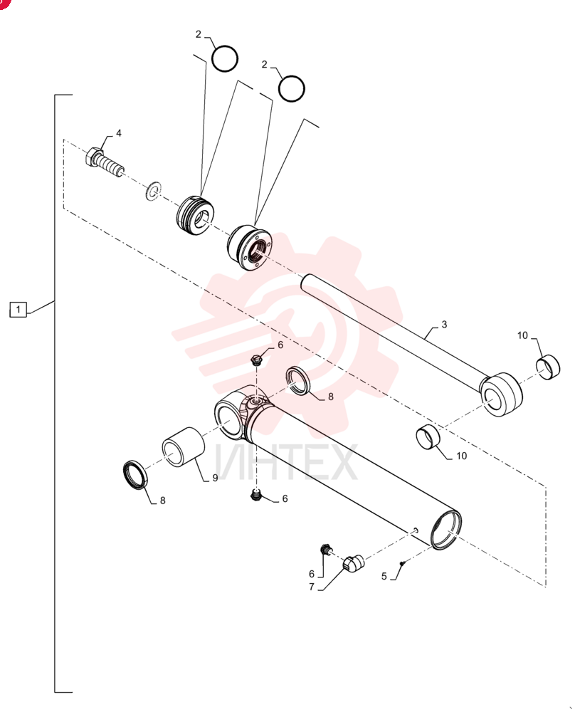 LIFT CYLINDER,34.9mm Rod, 410mm Stroke