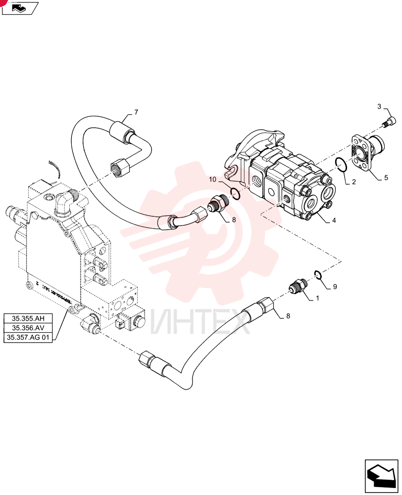 HYD CONNECTOR,7/8" - 14 JIC x 3/4" - 16 ORB