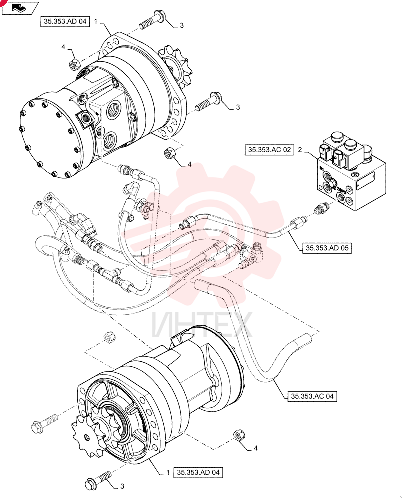 HYDRAULIC MOTOR,325CC 84565750 (3)