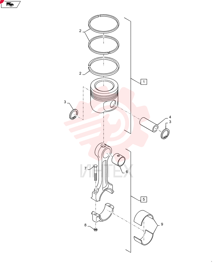 PISTON & RINGS KIT SBA115017810