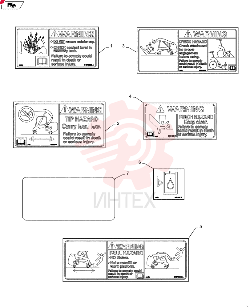 WARNING DECAL 84316983